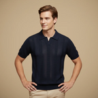 Men's v-neck collar short sleeve polo shirt