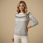 Fair Isle Thick Knit Pullover for Women Fashion Grand