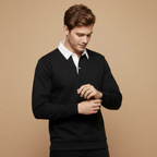 Men’s long sleeve polo sweater