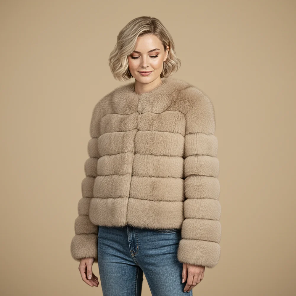Women's Thick Warm Round Neck Winter Coat Fashion Grand