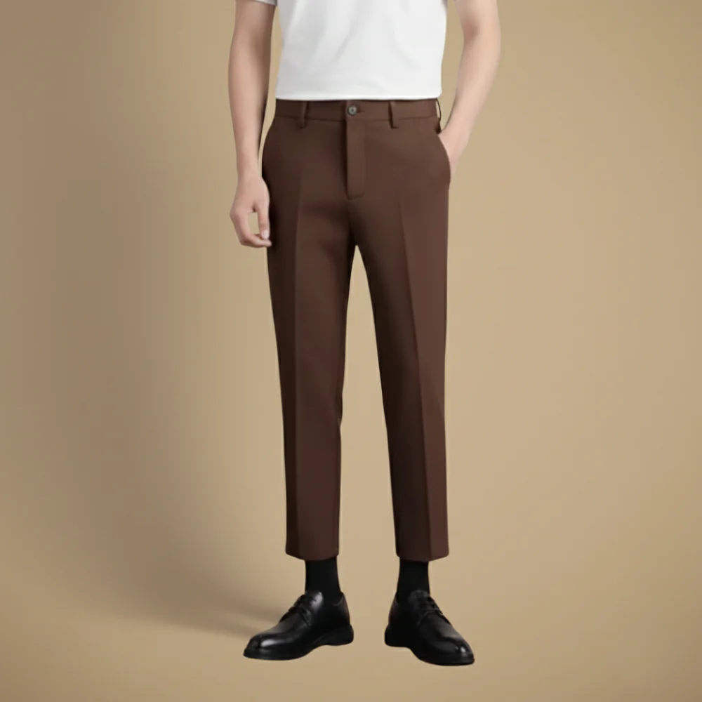 Men's casual straight leg trousers
