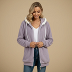 Women's Warm Fuzzy Zip Hoodie Fashion Grand