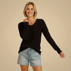 Fluffy Knitted V-Neck Sweater Jumper for Women Fashion Grand