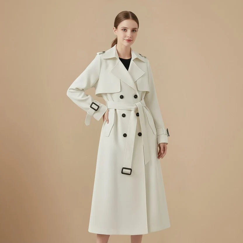 Elegant Slim Fit Mid Length Trenchcoat for Women Fashion Grand