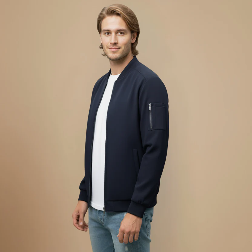 Men's Zip Classic Bomber Jacket Fashion Grand