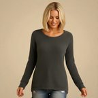Fluffy Knitted V-Neck Sweater Jumper for Women Fashion Grand