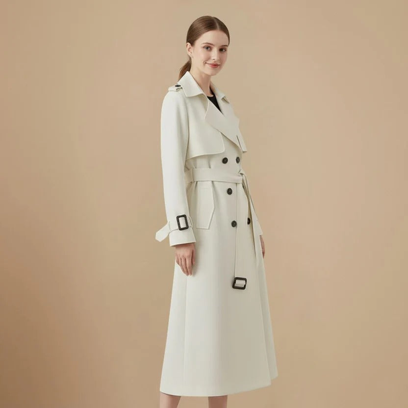 Elegant Slim Fit Mid Length Trenchcoat for Women Fashion Grand