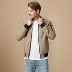Men's Zip Classic Bomber Jacket Fashion Grand