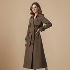 Elegant Slim Fit Mid Length Trenchcoat for Women Fashion Grand