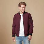 Men's Zip Classic Bomber Jacket Fashion Grand