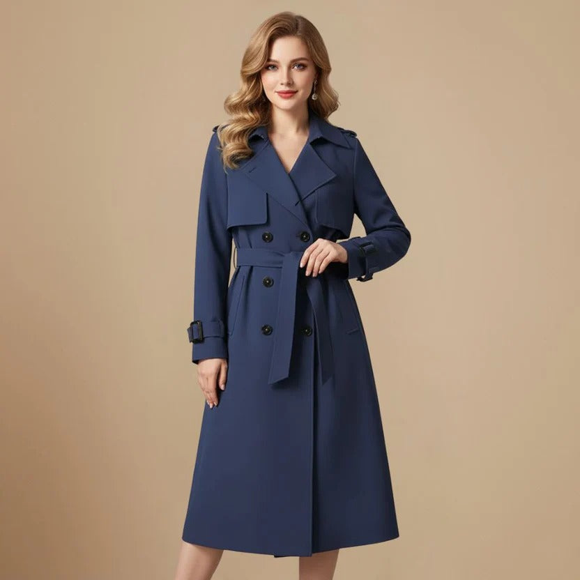 Elegant Slim Fit Mid Length Trenchcoat for Women Fashion Grand