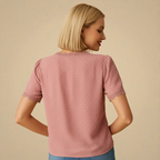 Women's Simple Lace Short Sleeve Blouse Fashion Grand
