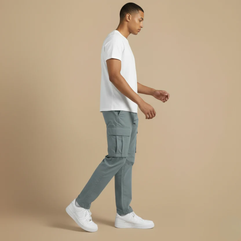 Men's Drawstring Multi Pocket Cargo Trousers Fashion Grand