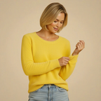 Fluffy Knitted V-Neck Sweater Jumper for Women Fashion Grand