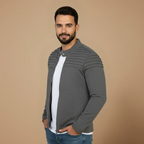 Men’s slim fit zip with long sleeves jacket