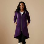 Women's Long Hoodie Jacket Oversized Full Zip Fashion Grand