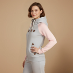 Women's hooded zip up casual sweatshirt jacket