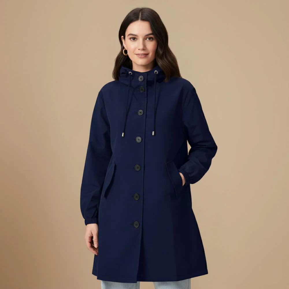 Women's Drawstring Hood Loose Fit Casual Jacket Fashion Grand