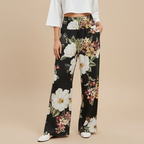 Women's Wide Leg Summer Print Trousers Fashion Grand