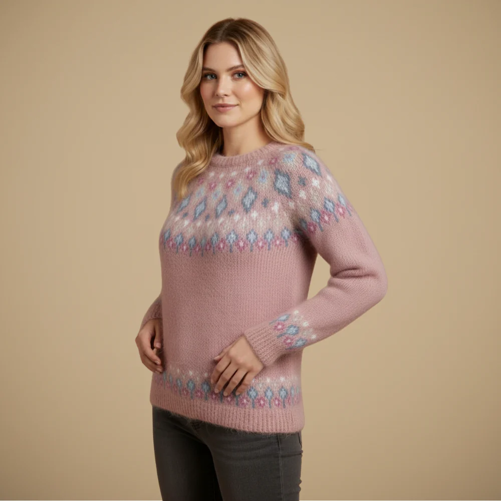 Women's Fair Isle Loose Knit Jumper &nbsp;Sweater Fashion Grand