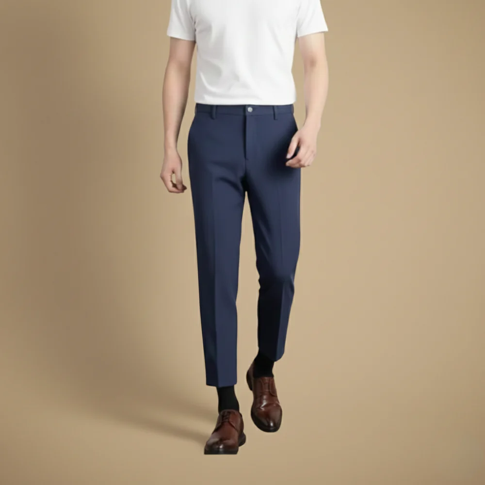 Men's casual straight leg trousers
