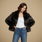 Loose Fit Wide Lapel Winter Coat for Women Fashion Grand