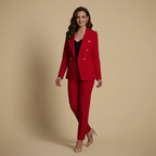 Women's Double Breasted &nbsp;Formal Two Piece Suit Fashion Grand