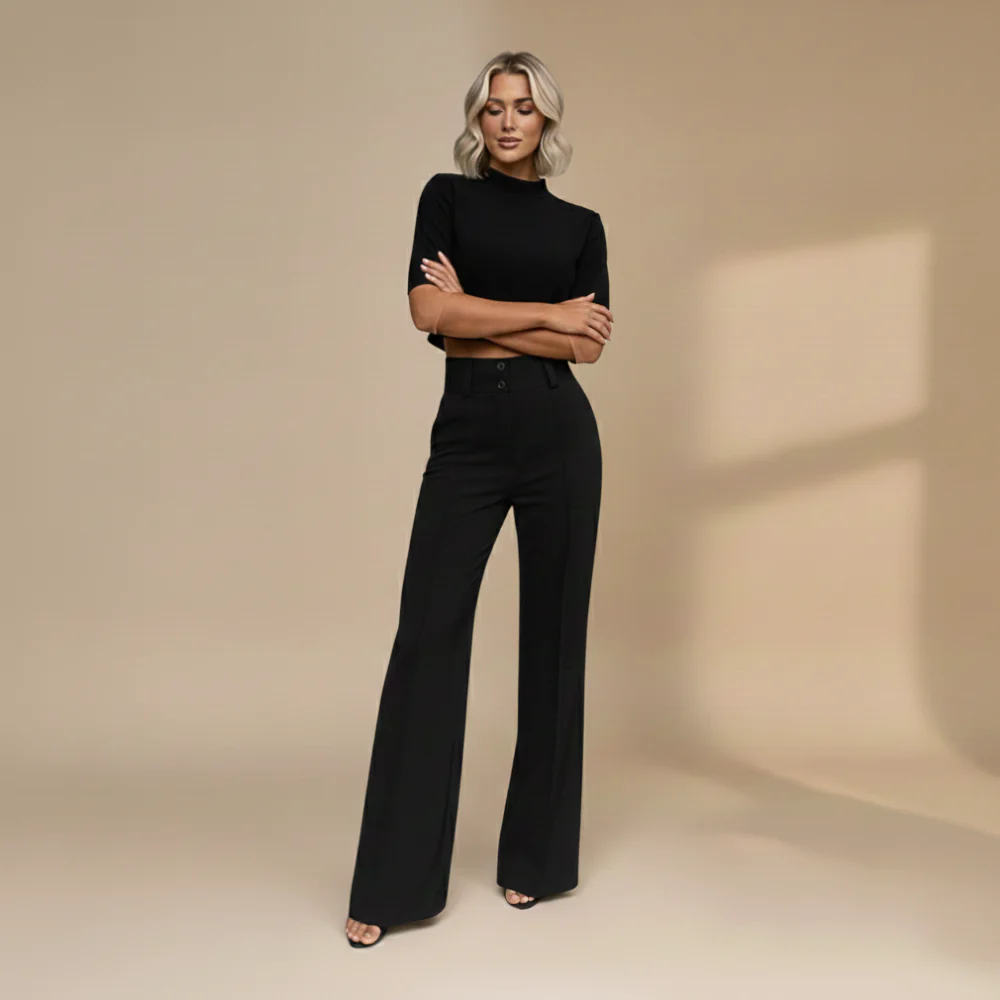 Women's Elegant Crop Top Wide Leg Co-ord Fashion Grand