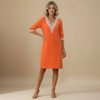 Women's Mid-Length V-Neck Summer Dress Fashion Grand