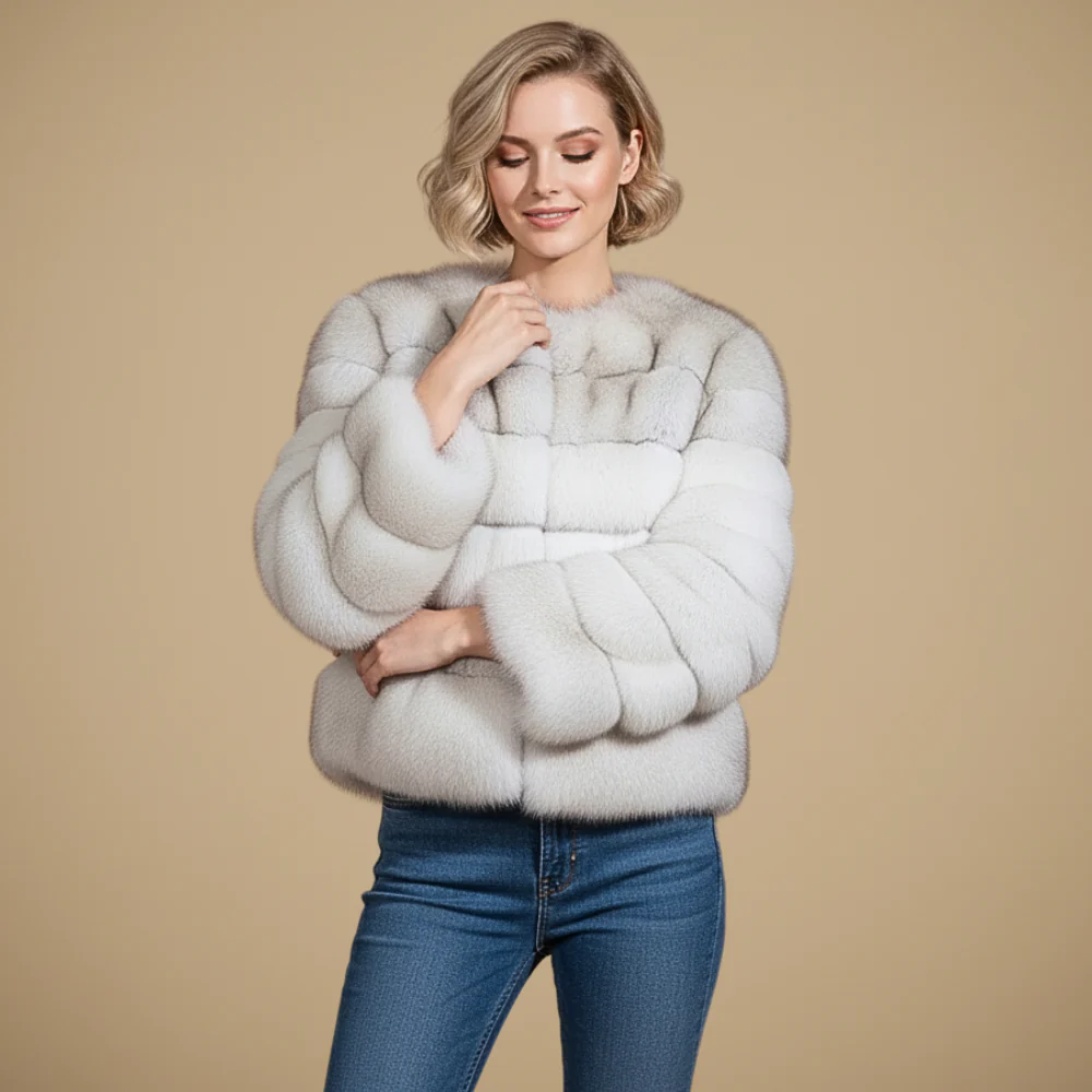 Women's Thick Warm Round Neck Winter Coat Fashion Grand