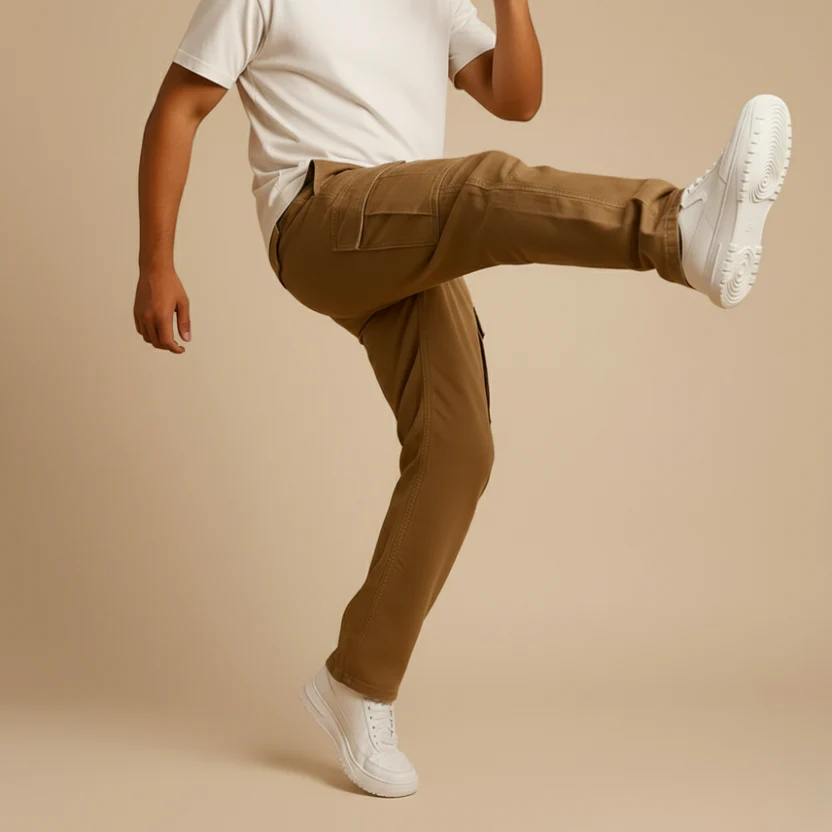 Men's Drawstring Multi Pocket Cargo Trousers Fashion Grand