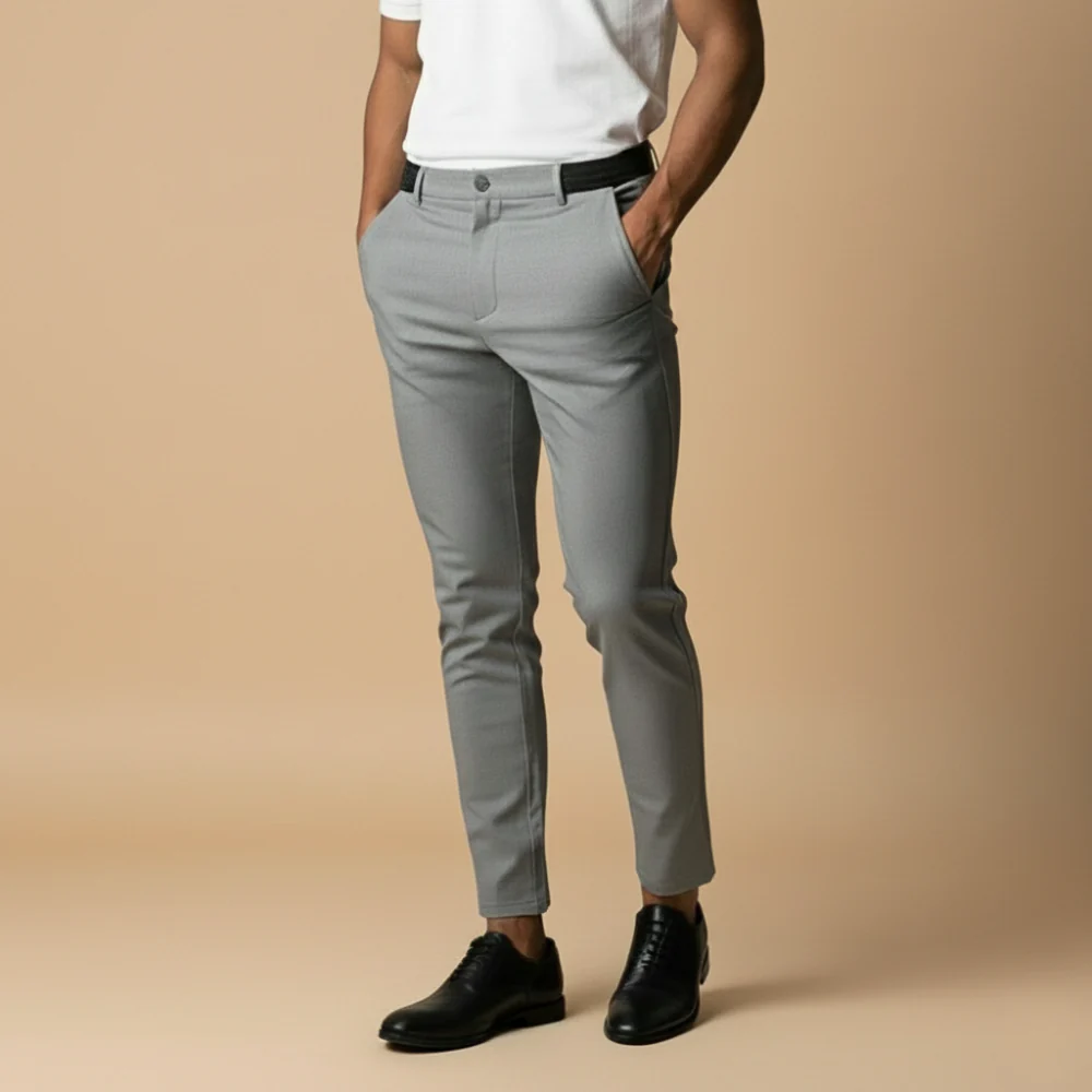 Men's slim fit business ready ankle length trousers Fashion Grand