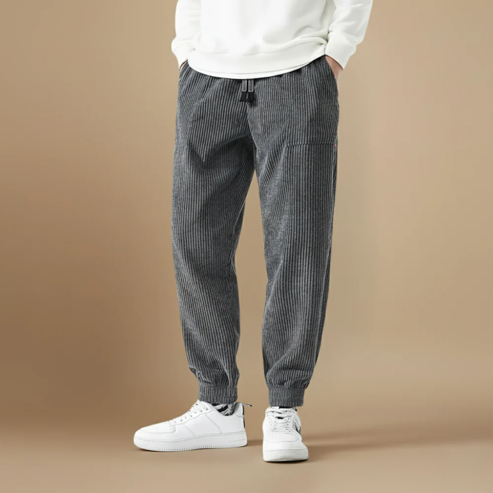 Men's corduroy relaxed fit streetwear joggers Fashion Grand