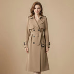 Elegant Slim Fit Mid Length Trenchcoat for Women Fashion Grand