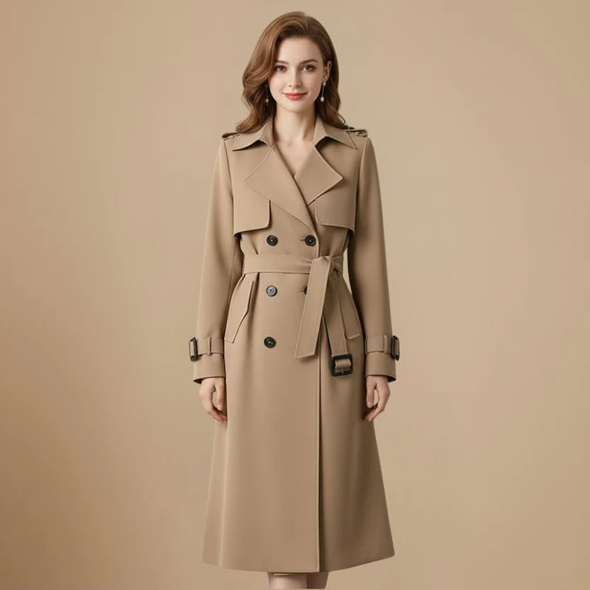 Elegant Slim Fit Mid Length Trenchcoat for Women Fashion Grand