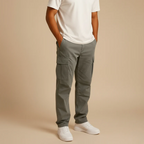 Men's Drawstring Multi Pocket Cargo Trousers Fashion Grand