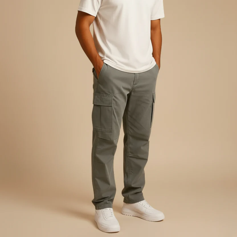 Men's Drawstring Multi Pocket Cargo Trousers Fashion Grand