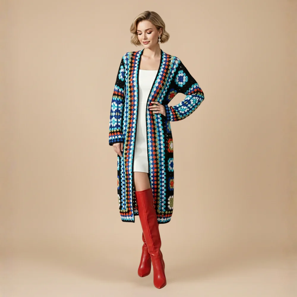 Women's long open front cardigan scarf style layering piece Fashion Grand