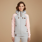 Women's hooded zip up casual sweatshirt jacket