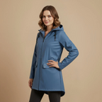 Lightweight Women's Hooded Zip Front Raincoat Fashion Grand