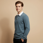 Men’s long sleeve polo sweater