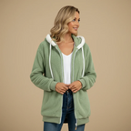 Women's Warm Fuzzy Zip Hoodie Fashion Grand