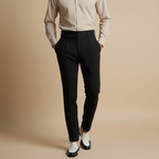 Men's Formal High Rise Straight Trousers Fashion Grand