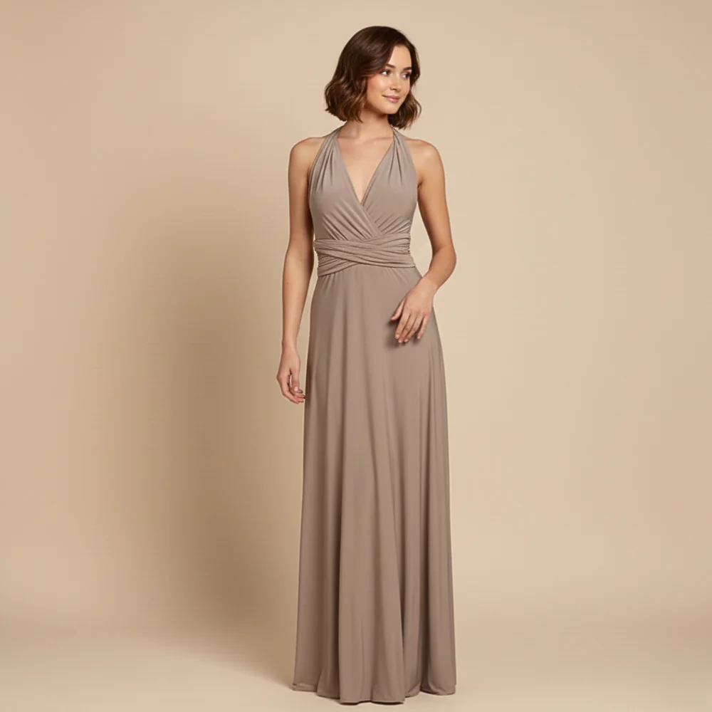 Women's Convertible Wrap Evening Gown Fashion Grand