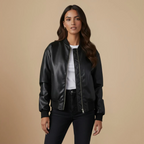 Women's Relaxed Fit Bomber Jacket Fashion Grand