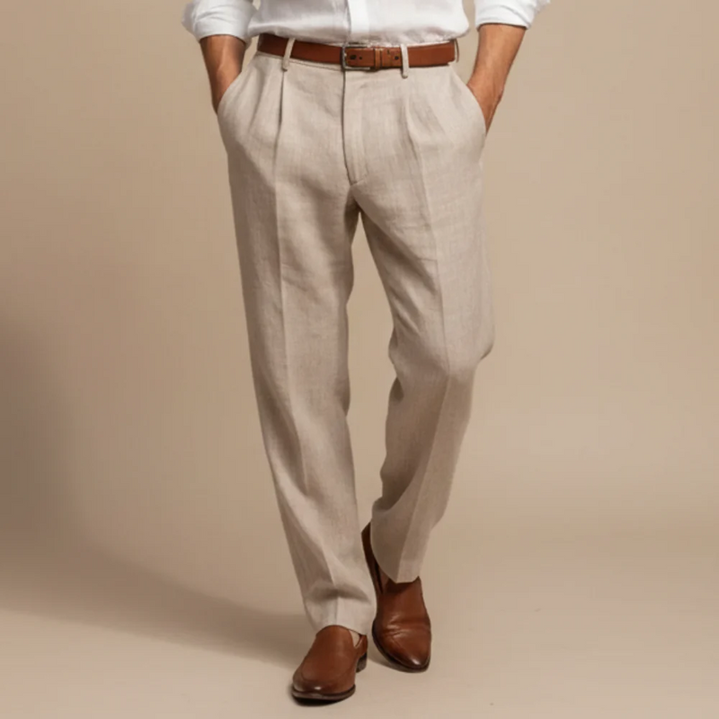 Men's breathable straight fit trousers for easy everyday wear Fashion Grand