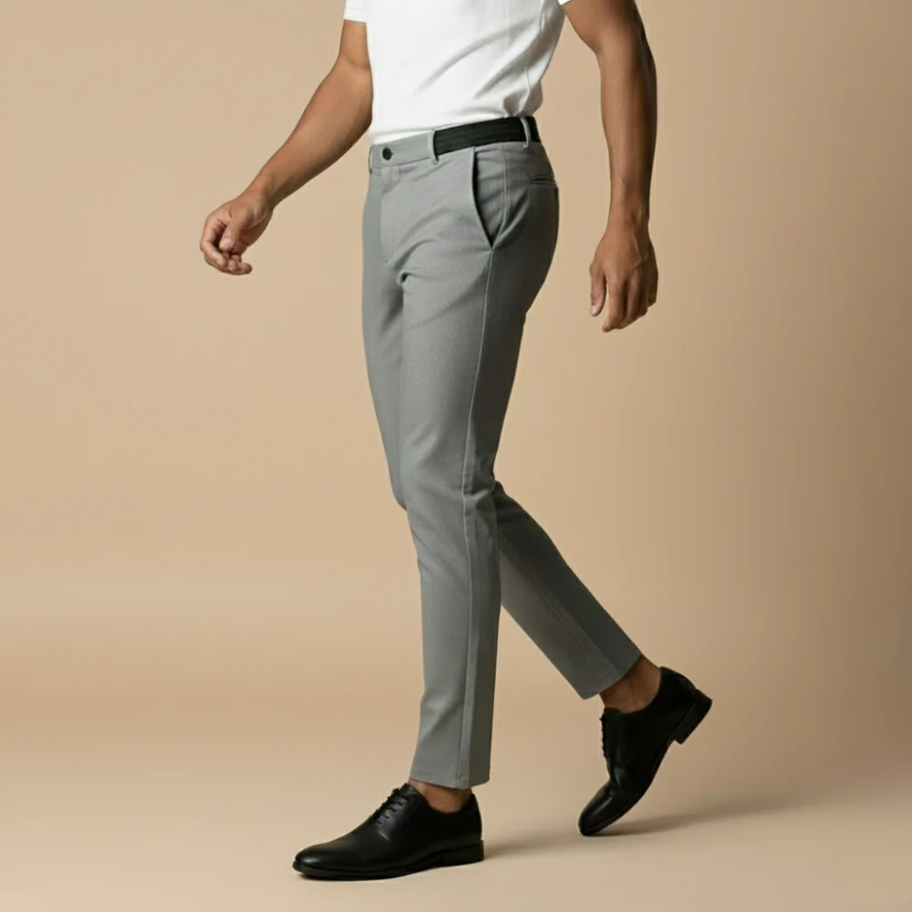 Men's slim fit business ready ankle length trousers Fashion Grand