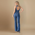 Women’s denim jumpsuit sleeveless and slim fit Fashion Grand