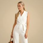 Women's Elegant Sleeveless Wrap Jumpsuit Fashion Grand