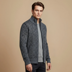 Men's Thick Knit Full Zip Sweater Fashion Grand